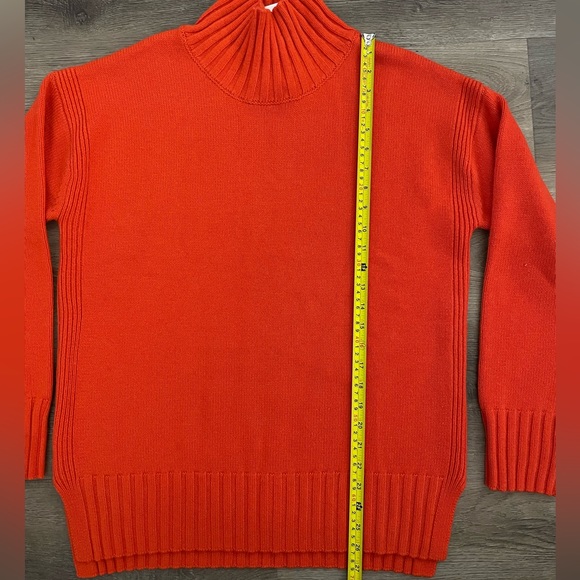 Comptoir des Cotonniers France Orange Wool High Neck Sweater Womens Pullover - Picture 9 of 13